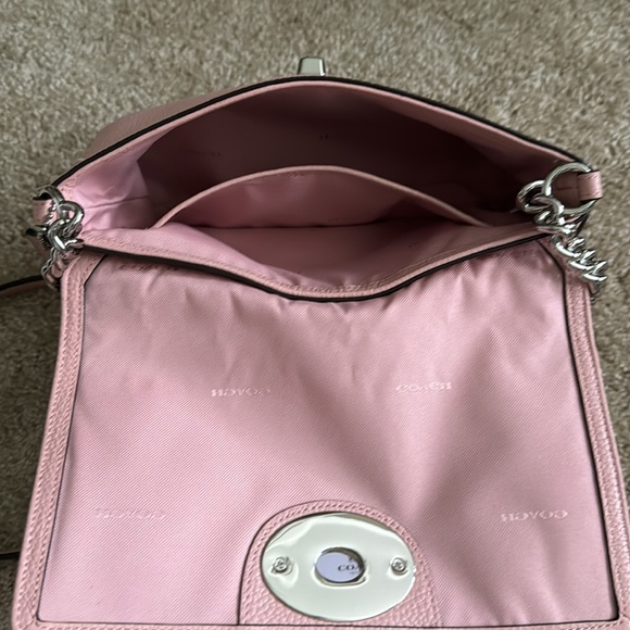 Coach 53083 blush pink pebble leather crosstown crossbody - Picture 3 of 13